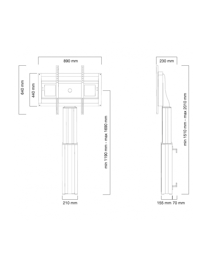 Uchwyt NEWSTAR PLASMA-W2500BLACK (100 ) główny