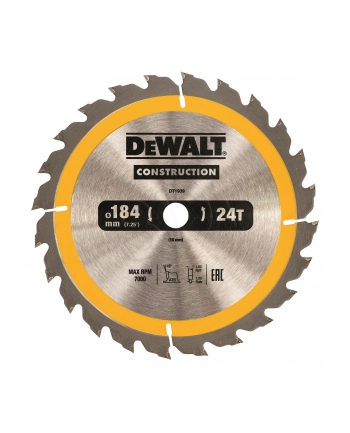 Tarcza do pilarek przenośnych DeWalt DT1939-QZ (Węglik spiekany; 184 mm) nr 1