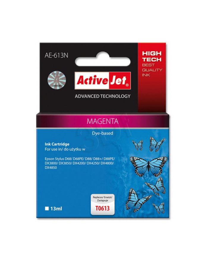 ActiveJet AE-613 tusz magenta pasuje do drukarki Epson (zamiennik T0613) główny