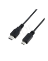 Kabel Akyga  AK-USB-16 (Micro USB M - USB typu C F; 1m; kolor czarny) - nr 5