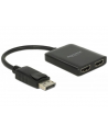 DELOCK SPLITTER VIDEO DISPLAYPORT 1.2->2X HDMI 4K (NA KABLU 25CM) - nr 12