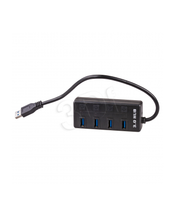 Hub USB Akyga AK-AD-33 (4x USB 3.0; kolor czarny)