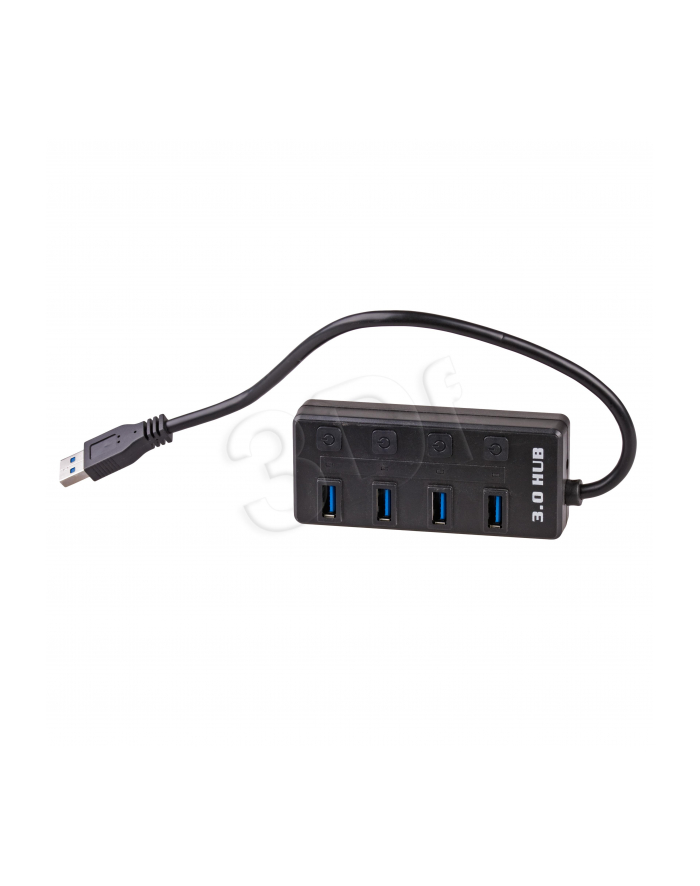 Hub USB Akyga AK-AD-33 (4x USB 3.0; kolor czarny) główny