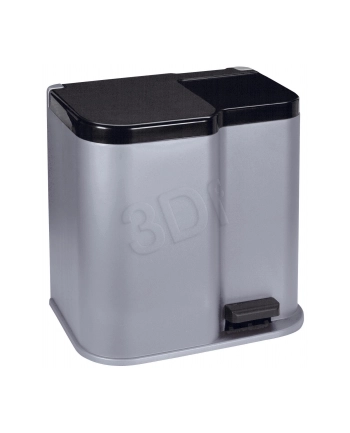 Kosz do segregacji śmieci Curver DUO PEDALBIN Srebrny/ciemny szary nr 1