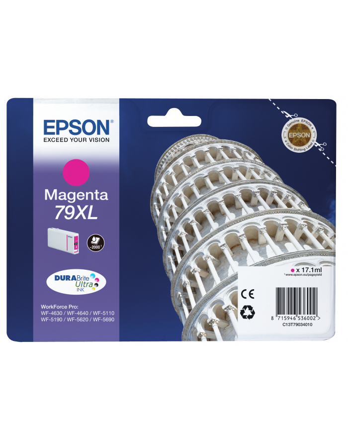 EPSON Tusz Czewony T7903/79XL=C13T79034010  2000 str  17.1 ml główny