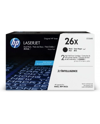 hewlett-packard Toner HP CF226XD (oryginał HP26XD HP 26XD zestaw zawiera 2 szt. czarny CF226X; 9 000 stron; czarny) nr 1