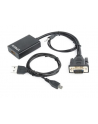 Adapter GEMBIRD A-VGA-HDMI-01 (HDMI F - D-Sub (VGA)  Jack stereo 3 5 mm  USB 2.0 M; 0 15m; kolor czarny) - nr 17