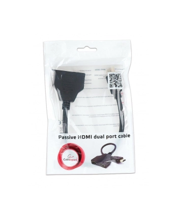 Adapter GEMBIRD DSP-2PH4-04 (HDMI M - 2x HDMI F; 0 20m; kolor czarny) nr 1