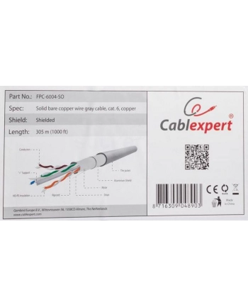 GEMBIRD FTP KABEL DRUT KAT 6 AWG24 MIEDŹ 305M