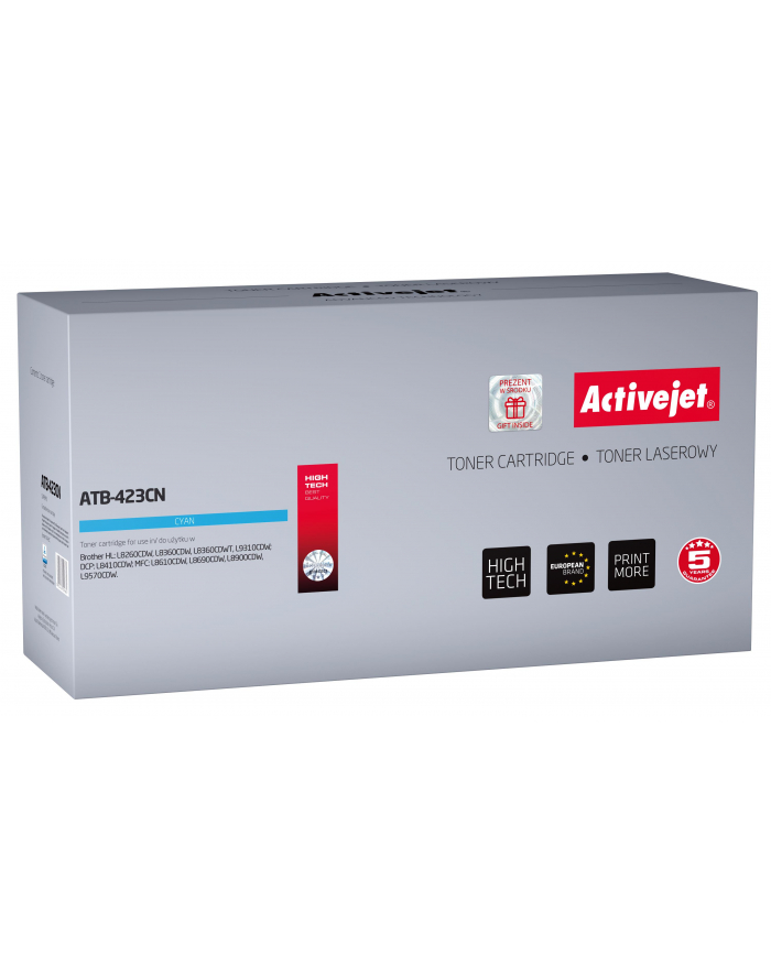 Toner Activejet ATB-423CN (zamiennik Brother TN-423C; Supreme; 4 000 stron; niebieski) główny