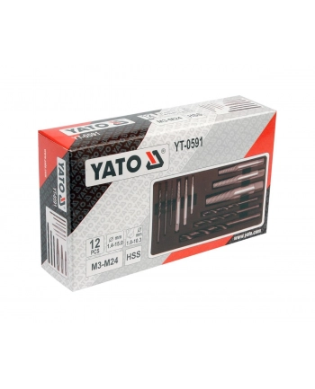 Zestaw wykrętaków i wierteł YATO YT-0591 (Stal; 12 szt.) nr 2