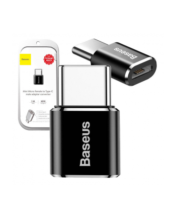 Adapter Baseus CAMOTG-01 (Micro USB - USB typu C ; kolor czarny)