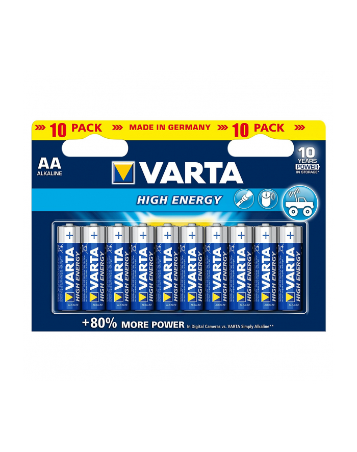 Baterie alkaliczne    VARTA  HighEnergy AA LR06 (x 10) główny