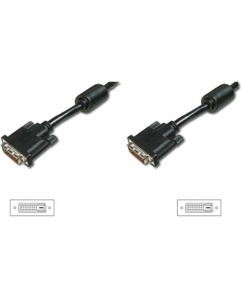 Kabel DIGITUS DK-320101-020-S (DVI-D M - DVI-D M; 2m; kolor czarny)