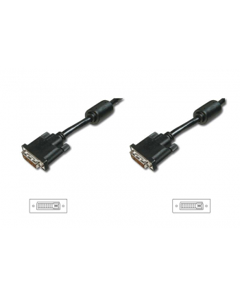 Kabel DIGITUS DK-320101-020-S (DVI-D M - DVI-D M; 2m; kolor czarny)