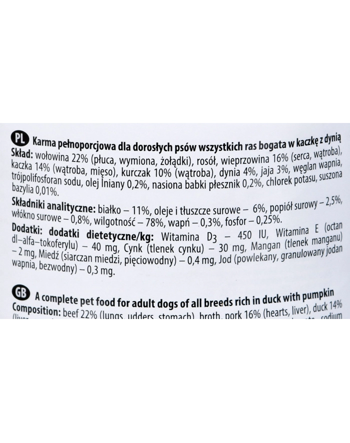 Karma DOLINA NOTECI Premium Kaczka i Dynia (0 40 kg ) główny