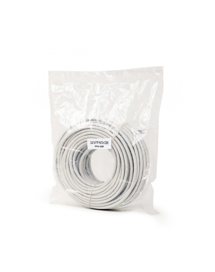 Patchcord GEMBIRD PP6-30M (RJ45 - RJ45; 30m; FTP; kat. 6; kolor szary) główny