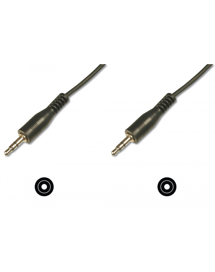 Kabel DIGITUS  AK-510100-025-S (Mini Jack M - Mini Jack M; 2 5m; kolor czarny) główny