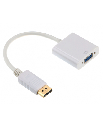 Adapter GEMBIRD A-DPM-VGAF-02-W (DisplayPort M - D-Sub (VGA) F; 0 15m; kolor biały)