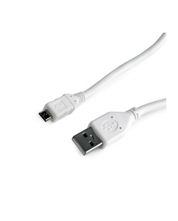 Kabel GEMBIRD CCP-mUSB2-AMBM-W-0.1M (USB 2.0 typu A M - Micro USB typu B M; 0 10m; kolor biały)