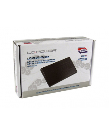 Obudowa do dysku LC-POWER  LC-25U3-Hydra (2.5 ; USB 3.0; Aluminium  Plastik; kolor czarny)