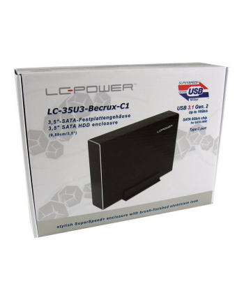 Obudowa LC-POWER LC-35U3-Becrux-C1 (3.5 ; USB 3.1; Aluminium; kolor czarny)