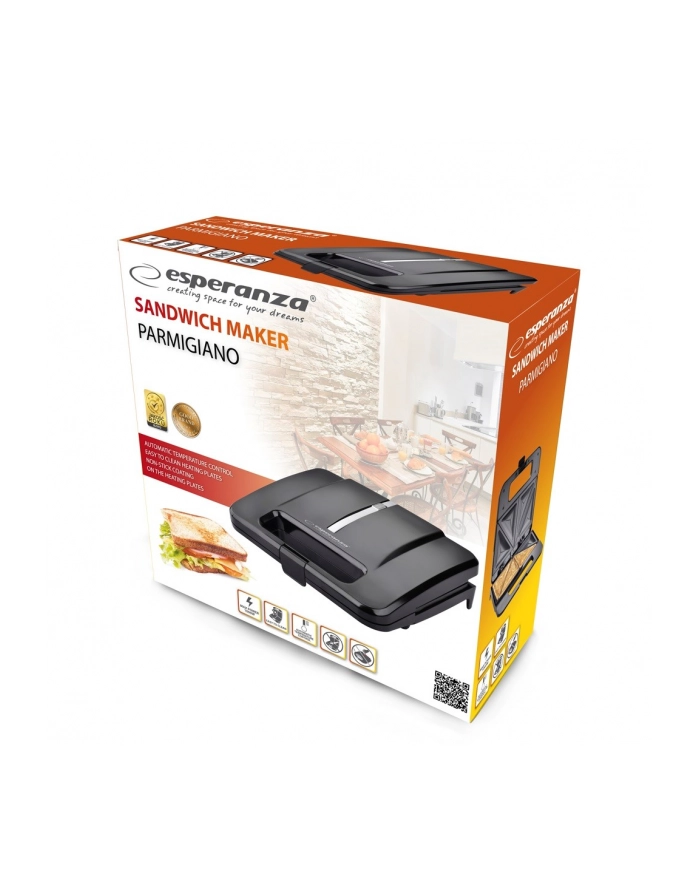 Opiekacz wymienne do kanapek Esperanza PARMIGIANO EKT010 (1000W; kolor czarny) główny