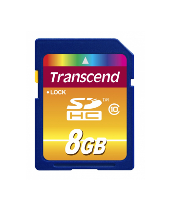 Pamięć SECURE DIGITAL TRANSCEND SDHC10 Card 8GB TS8GSDHC10 Class 10