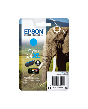 Tusz Epson C13T24324012 (oryginał 24XL; 8 7 ml; niebieski) nr 1