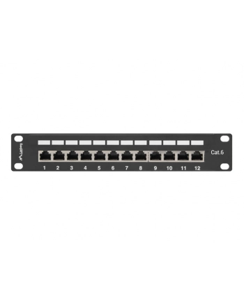 Patch panel Lanberg PPF6-9012-B (1U; 10 ; kat. 6; FTP; 12xRJ-45) nr 2