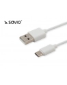 Kabel SAVIO CL-125 (USB 2.0 typu C - USB 2.0 typu A ; 1m; kolor biały) - nr 12