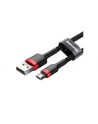 Kabel Baseus cafule CAMKLF-C91 (USB M - Micro USB M; 2m; kolor czarno-czerwony) - nr 19
