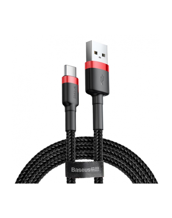 Kabel Baseus Cafule CATKLF-A91 (USB 2.0 - USB typu C ; 0 50m; kolor czarno-czerwony) główny