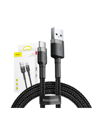 Kabel Baseus Cafule CATKLF-AG1 (USB 2.0 - USB typu C ; 0 50m; kolor ciemnoszary)