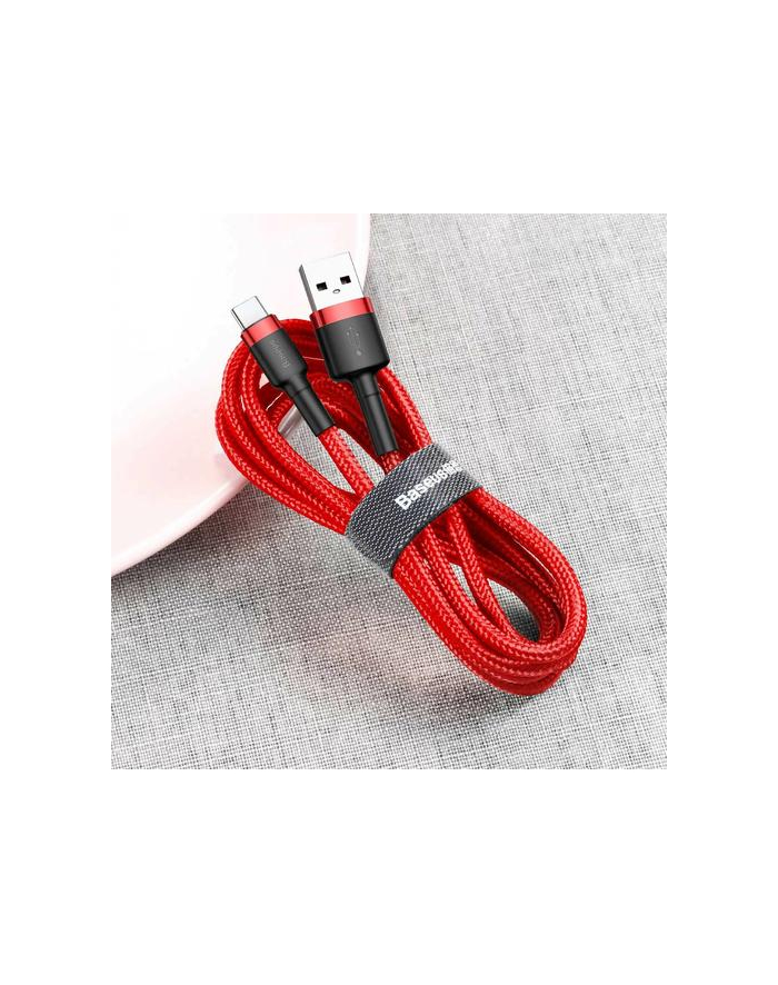 Kabel Baseus Cafule CATKLF-B91 (USB 2.0 - USB typu C ; 1m; kolor czarno-czerwony) główny