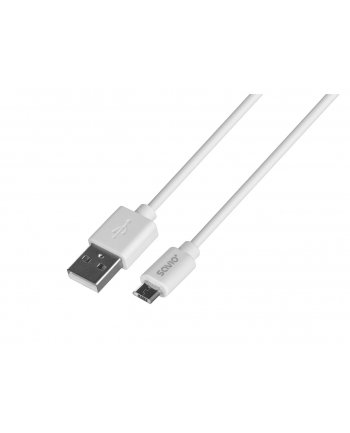 Kabel SAVIO CL-123 (Micro USB - USB 2.0 ; 1m; kolor biały)