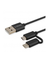 Kabel SAVIO CL-128 (Micro USB typu B  USB 2.0 typu C - USB 2.0 typu A ; 1m; kolor czarny) - nr 13