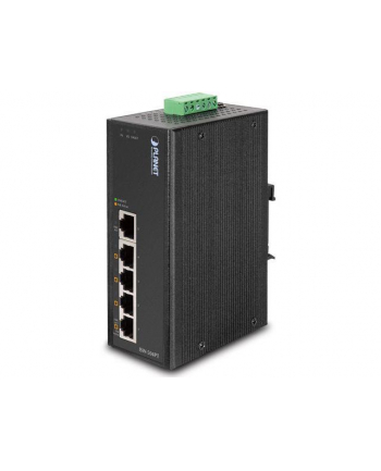 PLANET SWITCH ISW-504PT 5-PORT POE DIN RAIL PRZEMYSŁOWY (100MB/S)