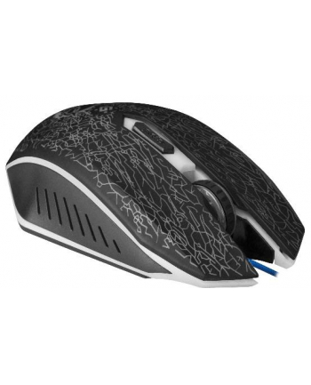 Zestaw mysz + podkładka komputerowa defender Shock 52110 (optyczna; 3200 DPI; kolor czarny)