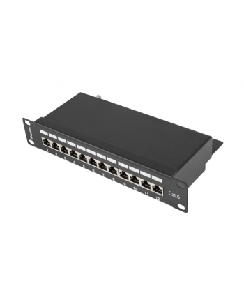 Patch panel Lanberg PPF6-9012-B (1U; 10 ; kat. 6; FTP; 12xRJ-45)