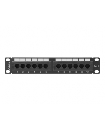 Patch panel Lanberg PPU6-9012-B (1U; 10 ; kat. 6; UTP; 12xRJ-45)