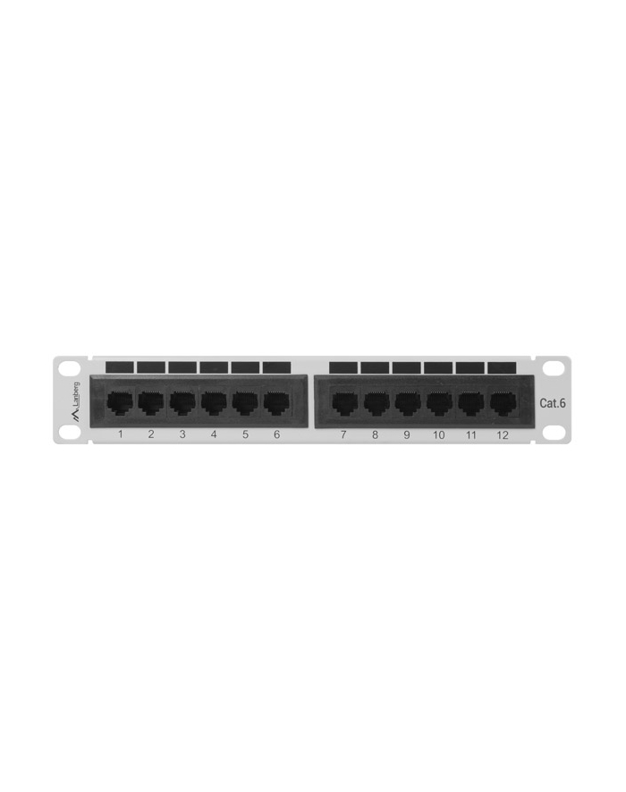 Patch panel Lanberg PPU6-9012-S (1U; 10 ; kat. 6; UTP; 12xRJ-45) główny