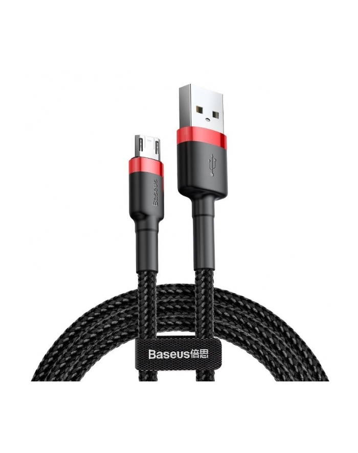 Kabel Baseus cafule CAMKLF-C91 (USB M - Micro USB M; 2m; kolor czarno-czerwony) główny
