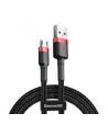 Kabel Baseus cafule CAMKLF-C91 (USB M - Micro USB M; 2m; kolor czarno-czerwony) - nr 19