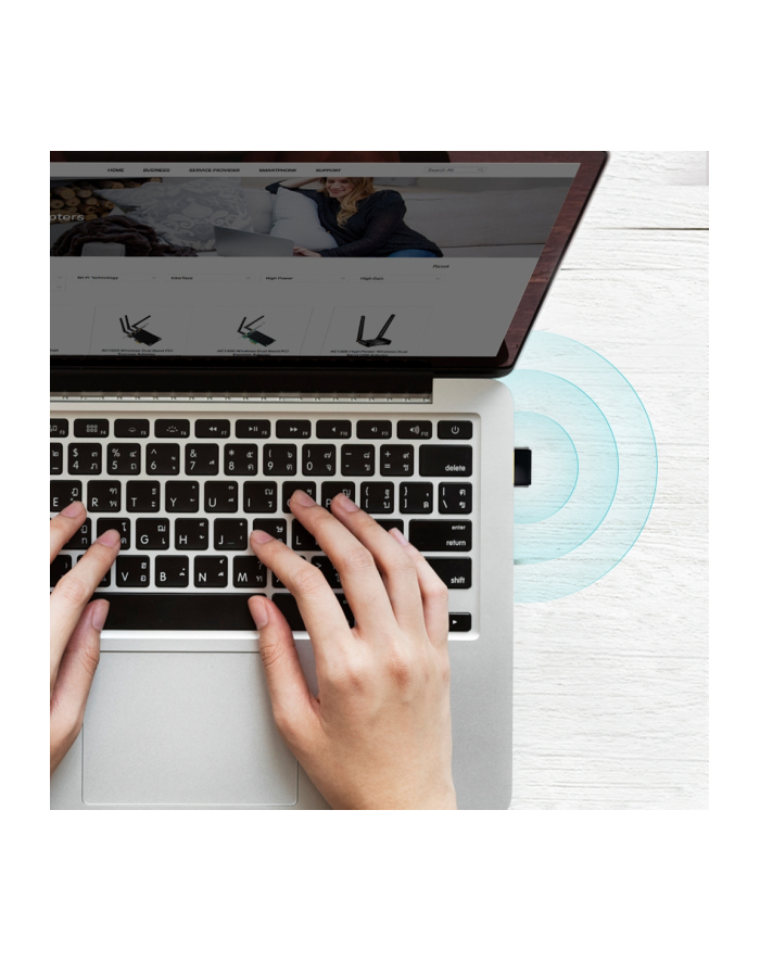 Karty sieciowa TP-LINK T2U Nano (USB 2.0) główny