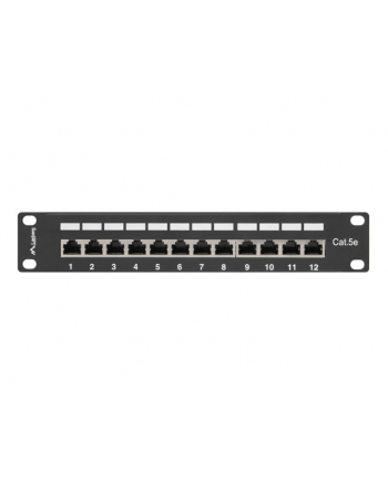 Patch panel Lanberg PPF5-9012-B (1U; 10 ; kat. 5e; FTP; 12xRJ-45)