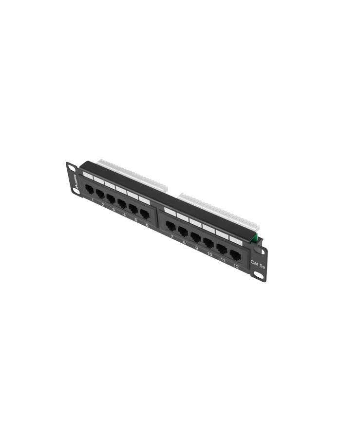 Patch panel Lanberg PPU5-9012-B (1U; 10 ; kat. 5e; UTP; 12xRJ-45) główny