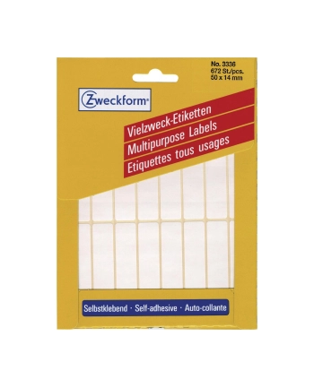 avery zweckform Mini etykiety w arkuszach do opisywania ręcznego, 50 x 14mm, białe, 672 sztuki