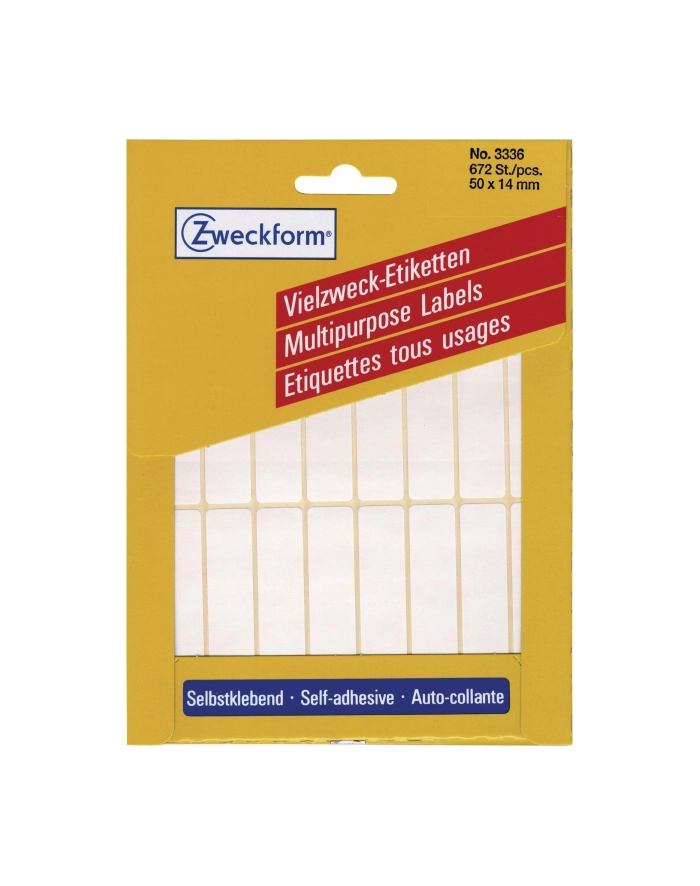 avery zweckform Mini etykiety w arkuszach do opisywania ręcznego, 50 x 14mm, białe, 672 sztuki główny