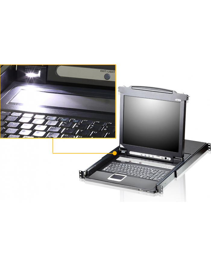 Aten CL5708M 1U black Keyboard / Video / Mouse (KVM) - Switch (CL5708M- ATA- 2XK06UG) główny